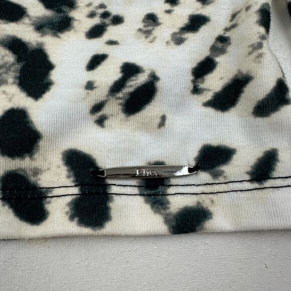 Elie. by Elie Tahari Animal Print Mock Neck Blouse Top Size S Polyester Spandex - Picture 3 of 9